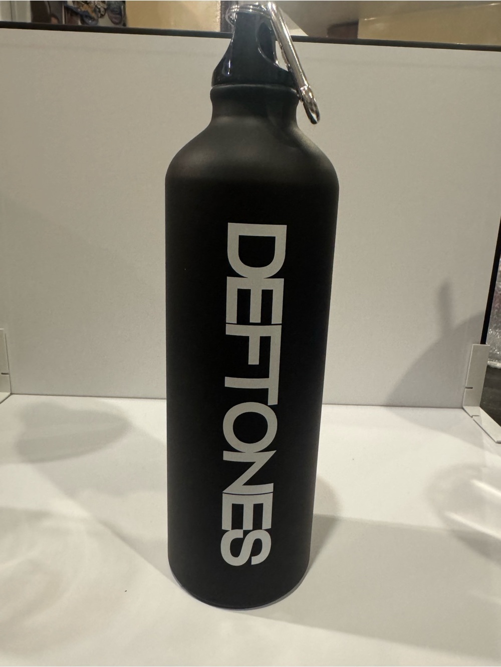 Deftones Black Stainless Steel Water Bottle with Carabiner